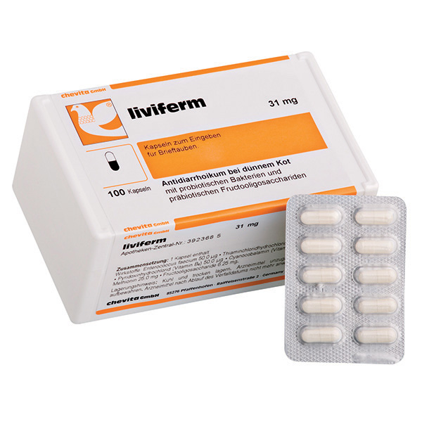 LIVIFERM capsules - (for the stabilization of the intestinal gut flora) - (box - 100 capsules)